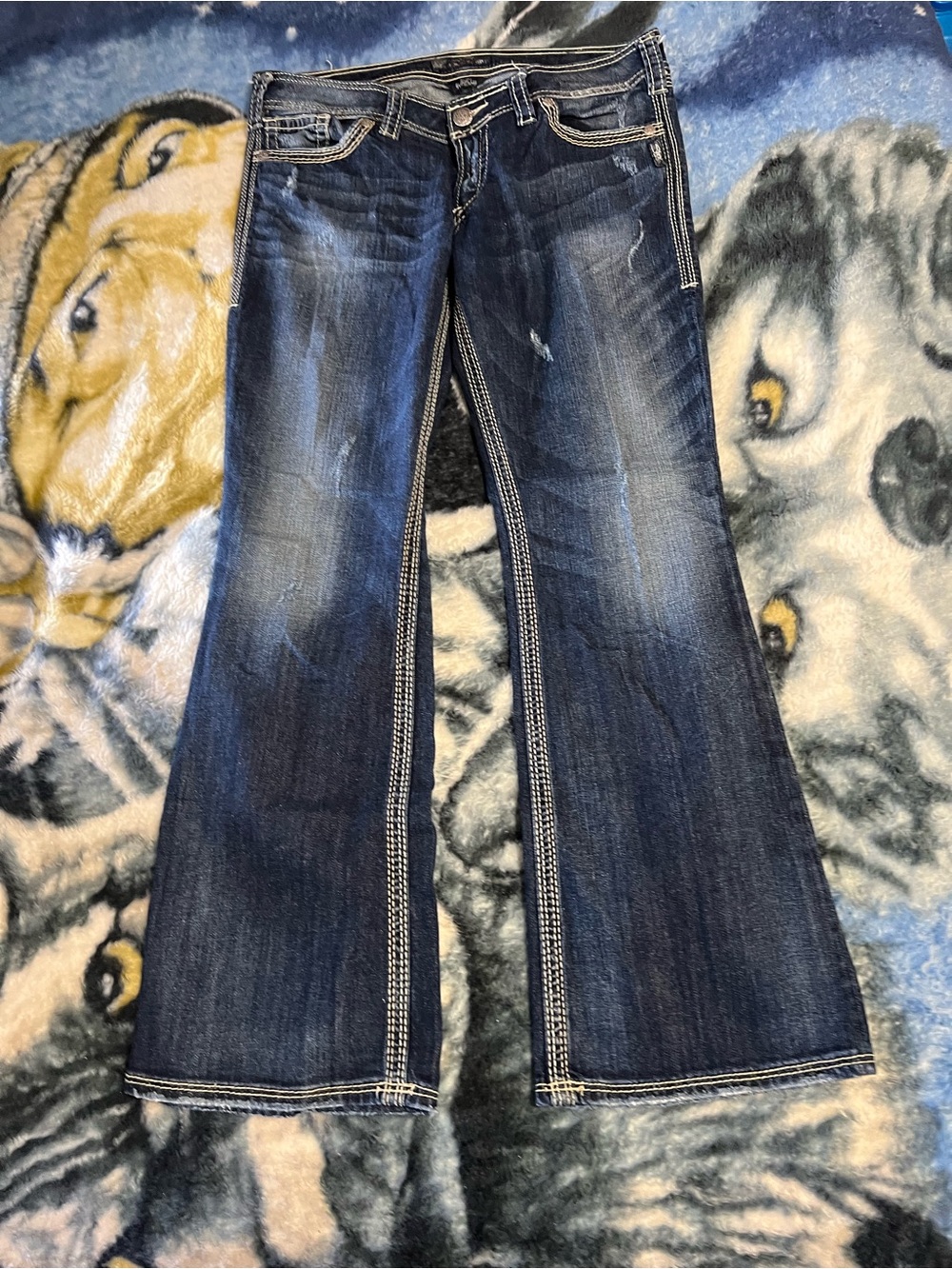 Silver Jeans Dark Wash Wide Leg Jeans